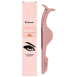Lamora DIY Eyelash Extension Applicator Tool for Secure and Accurate Lash Placement and Easy Removal - Lightweight False Eyelash Tweezer Works with Clusters, Strip, Individual, and Magnetic Lashes