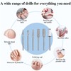 6PCS Nail Drill Replacement Heads with 56 Sand Rings, Universally