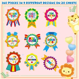 Back to School Teacher Reward Stickers for Students Incentive Motivational Sticker Badge for Kids Classroom Kindergarten Supplies 360Pcs