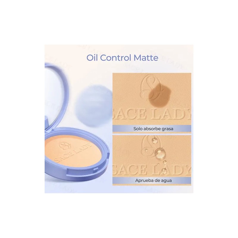 Sace Lady Base De Maquillaje Polvo Compacto Fijador Matte10g