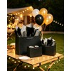 qiqee Black Gift Bags with Tissue Paper Mulit Assorted Sizes