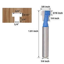 Eyech 1/4" Shank Keyhole Router Bit Set T Slot Cutter Router Bit Set T Track Router Bit | 3/8" & 1/2" Hex Bolts Heads