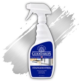 Goddard's Stainless Steel Cleaning Spray for Kitchen Appliances – Removes Grease & Food Stains, Brightens Surfaces to Streak-Free Shine, Resists Fingerprints, 23 oz