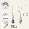 YL Infinity Knot Drop Earrings 925 Sterling Silver 12 Birthstone