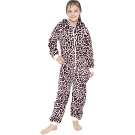 A2Z Onesie One Piece Kids Animal - Onesie 125 Brown Leopard._11-12
