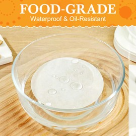 Leak Proof Paper Cup Liners - 500 Sheets Round Disposable Lid Seals, 13cm Spill Proof Sealing Film for Takeaway Coffee, Cold Drinks, Milkshakes, Smoothies & Desserts (White)