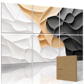 HushHues 6-Pack Acoustic Wall Panels 72x48 Inches Decorative Sound Absorbing Panels- Stylish Sound Absorbing Panels for Recording Studios, Offices, Home, Easy Installation