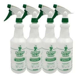 Unbranded 24 oz Empty Spray Bottle Plastic, Commercial Household Water, Green, 4 Pack