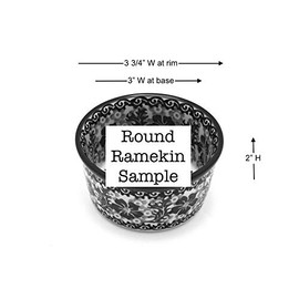 Polish Pottery Ramekin - Silver Lace