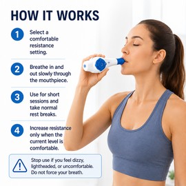 Adjustable Breathing Trainer for Breath-Control Practice – Compact ABS Exercise Tool for Voice, Fitness and Daily Routines