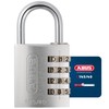 Padlock Combination Aluminum 40mm Silver