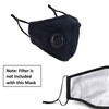 Black Face Mask Reusable Washable Face Mask (Black), without Filter