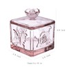 Gaolinci Roses & Butterflies Embossed Glass Candy Jar, Stained Glass