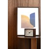 INTERZERO Wooden Desk Clock Japanese Handcrafted Solid Wood Clock Silent