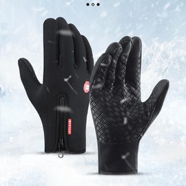 BrightGlow Winter Gloves Men Women Ski Gloves Winter Thermal Gloves Windproof Touchscreen Gloves Sports Gloves Non-Slip Windproof Cycling Gloves Orange L