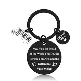 School Bus Driver Gift Bus Driver Appreciation Gift Keyring Thank You Gift for Bus Driver Back to School Gift Retirement Jewelry Graduation Gifts for Bus Driver End of Year Christmas Birthday Gifts
