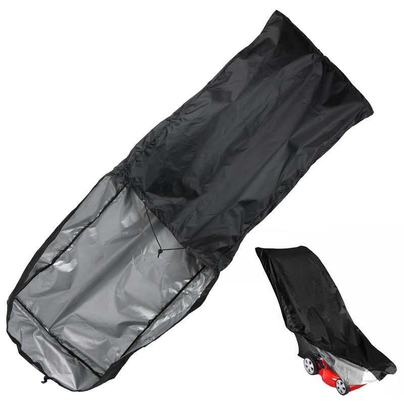 SilverCoated Lawn Mower Waterproof Cover High Temperature Resistance Dustproof Protector(Black