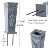 XONOR Cemetery Flowers Vase with Spike, Memorial Grave Vase Resin