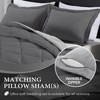 downluxe Full Size Comforter Set - Charcoal and Grey Full