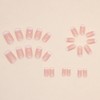24 Pcs de Uñas Postizas a Presión,Uñas Postizas Cuadradas Cortas