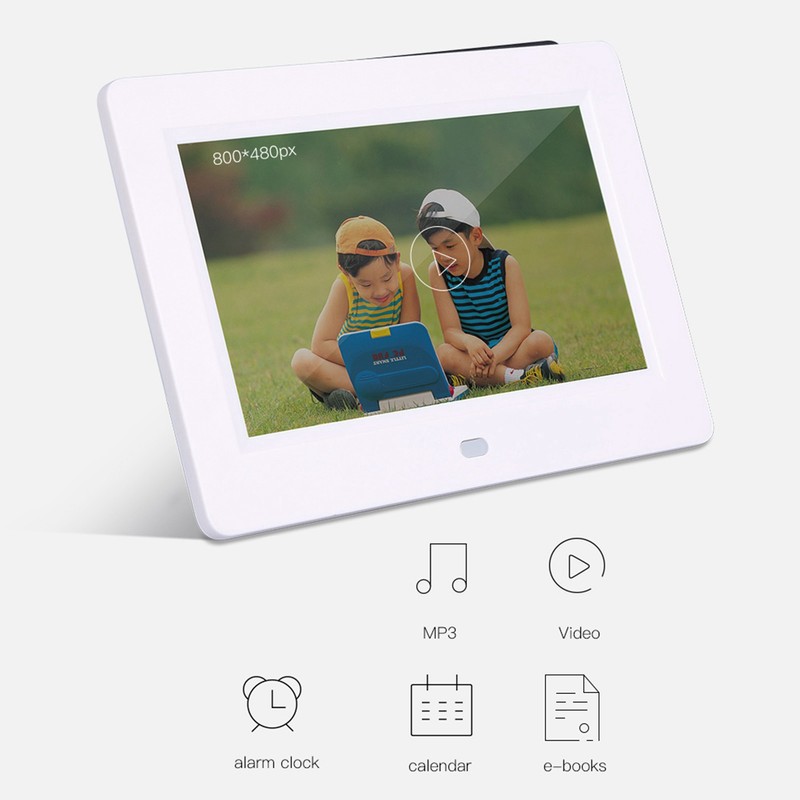 7inch Screen 1024X600 Digital Photo Frame Clock Music Video Player