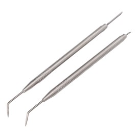 2 Piezas de Herramienta de Permanente de Levantamiento de Pestañas, Herramienta de Tinte Separador de Pestañas, Herramienta de Varillas de Levantamiento de Pestañas de Acero (Plata)