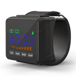 iKeener Dispositivo Trattamento Terapia Laser Polso,Terapia Luce Rossa Ridurre Glicemia Alta,Ipertensione,Iperlipidemia,Migliora Rinite,Sonno,Portatile Attrezzatura Terapia Infrarossi Semiconduttore