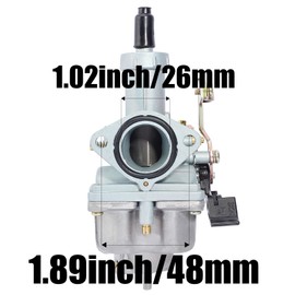 LIYYDS PZ26 Carburetor Cable Choke For 100cc-110cc 125cc 140cc 150cc 4-stroke Engines GY6 ATV Quad Go Kart ATC185 ATC185S ATC200 ATC200S ATC200X CB125 XL125S TRX250 TRX250EX TaoTao DB17 Pit Dirt Bike