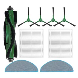 Replacement Parts for iRobot Roomba Q0120 Q011 Y0140 Y011 Robot Vacuums Essential Vac and Essential Combo Vacuum Cleaners | 1 Brush Roller 2 Filters 4 Side Brushes 2 Mops