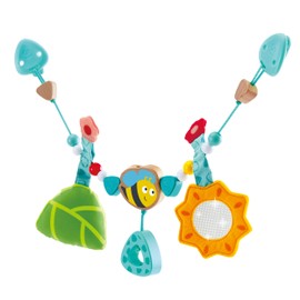 Hape E0021 Baby Bumble Bee Pram Chain Easy Attachment with Bell from Birth