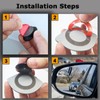 Upgrade HD Glass Wide Angle Blind Spot Mirror, Frameless 360
