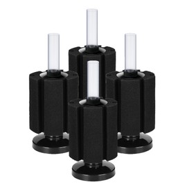 AQUANEAT Aquarium Sponge Filter Breeding Fry Betta Shrimp Nano Fish Tank 4pcs (M Large up to 50Gal)