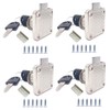 4 Sets Security Drawer Lock Furniture Lock Cylinder Zinc Alloy