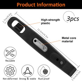 Bicycle Tyre Lever, Set of 3, Sturdy Mounting Lever, Tyre Change Bicycle, Bicycle Tyre Lever, Black Plastic, High-Strength Tyre Removal Tool for Disassembly, Repair, Road Bike, MTB Tyre Lever