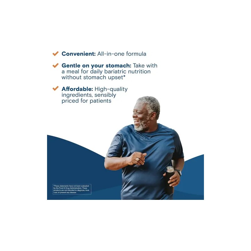 Multivitamínico Bariatric Fusion Masticable 120 Tabletas Vitaminas Minerales B12 Hierro