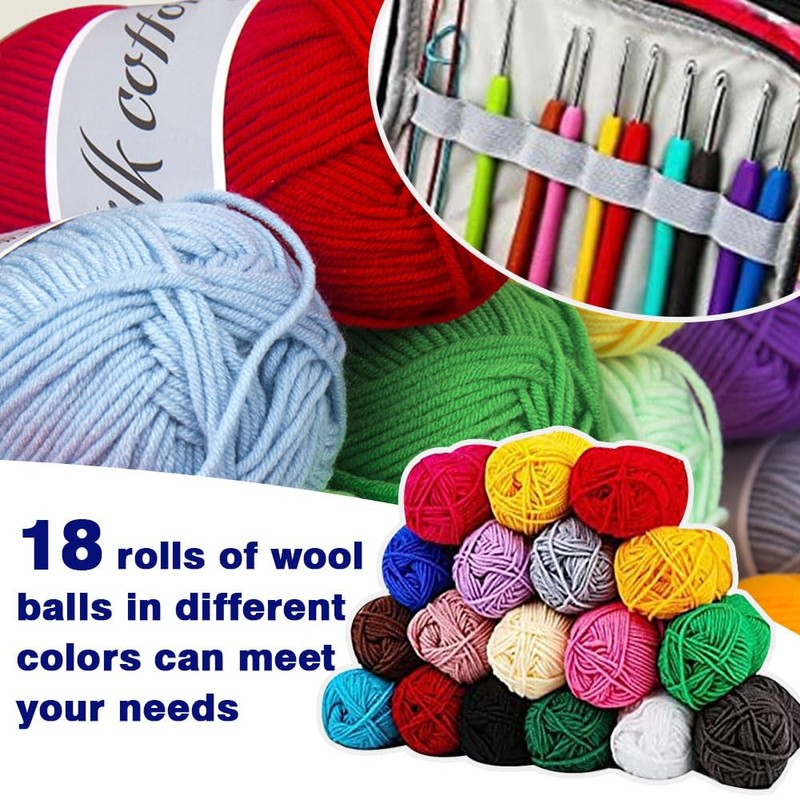 Relland Crochet Hook Set, 105 Pieces, Crochet Set for Beginners,