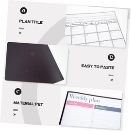 Operitacx 1 Set Planner Calendar Stickers Marker Magnets Magnetic Notepad Erase Board Erasable Weekly Planner Fridge Organiser Pen Organizer Advent Calendars White The Pet