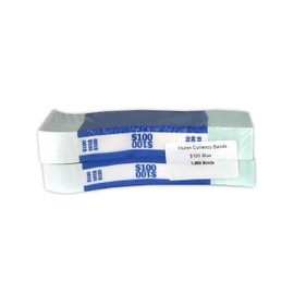 Huron Currency Money Band Wrappers $100 Blue (20,000 pcs)