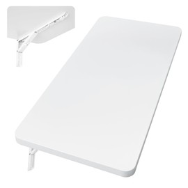 Neoaider Wall Mounted Folding Table 31.5”L x 15.7”W, Laundry Folding Table with Heavy Duty Metal Collapsible Shelf Brackets, 120 LBS Capacity, Wall Mounted Desk Fold Down for Small Spaces