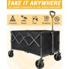 185L Collapsible Foldable Wagon with 300lbs Weight Capacity, Heavy Duty