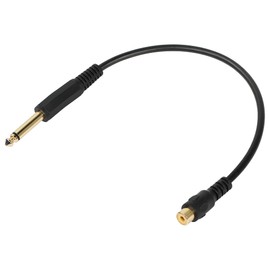 CERRXIAN RCA to 1/4" Audio Cable, 6.35mm TS Mono Plug Male to RCA Female Phono Cable(rcaf-6.35m) (0.3m)