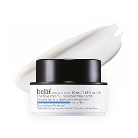 belif The True Cream - Moisturising Bomb, Hydration Cream with Peptide & Squalane,restores skin barrier, firming, Suits All Skin Types expecially For Normal to Dry Skin, Korean Skincare (50ml)