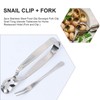 Cabilock 4Pcs/ 2Set Snail Tong and Fork Stainless Steel Snail