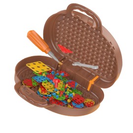 Engineering Electric Drill Toy Screw Assemble Engineer Educational Drill Toy for Kindergarten Brown