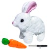 LYINUR Interactive Rabbit Toy with Carrot, Pet Hopping Bunny Toy