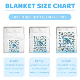 Fihevur Turtles Blanket for Girls, Turtles Lovers Gift for Women Girls, Blanket for Couch Bed Room Decor 50"x 60"