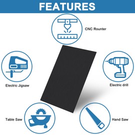 Anodized Aluminum Sheet 8 x 12 x 1/16(0.06") Inch Black Anodized Aluminum Metal Plates Engraving Blanks for Laser Engraving16GA(1.50MM) Thin Decorative Aluminum Metal Sheets for Crafting