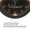 Presentime & Co. 12.6" Illuminated Farmhouse Wall Clock, Silent Battery