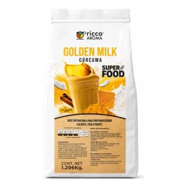 Golden Milk Cúrcuma Frappé, Malteadas-1.2 Kg- Ricco Aroma