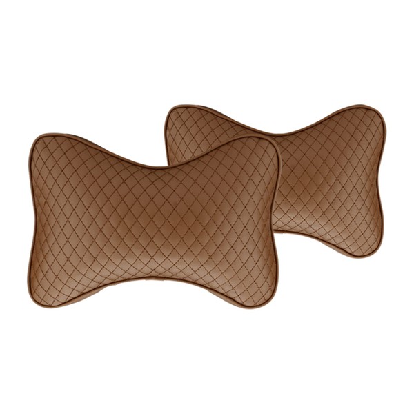 SENYAZON Memory Foam Car Neck Pillow, Car Soft PU Leather